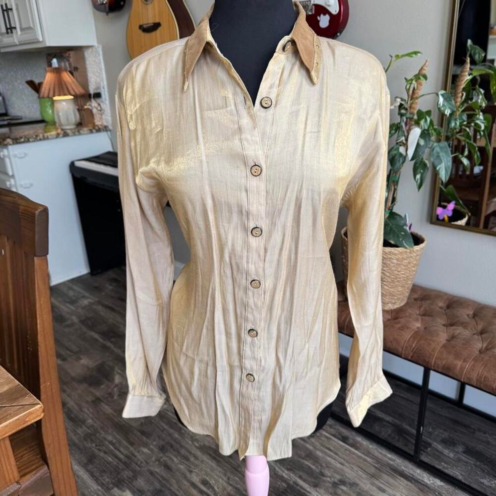 Iconic late 1980s early 1990s button-up blouse from City Girl Sport.